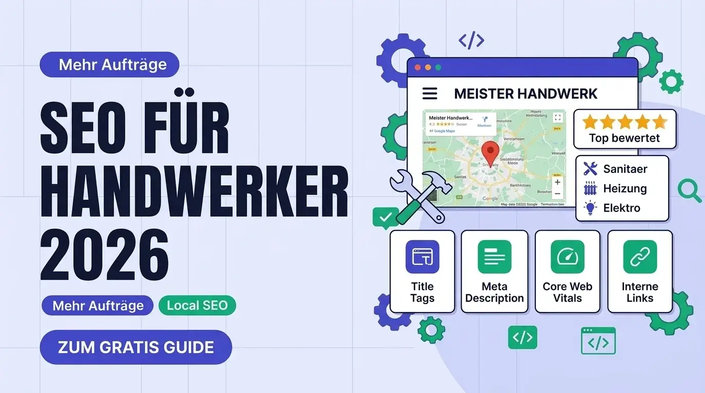 SEO für Handwerker 2026: Übersicht zu Local SEO, Google Maps-Sichtbarkeit und mehr Aufträgen für Elektriker, Klempner und Handwerksbetriebe in München