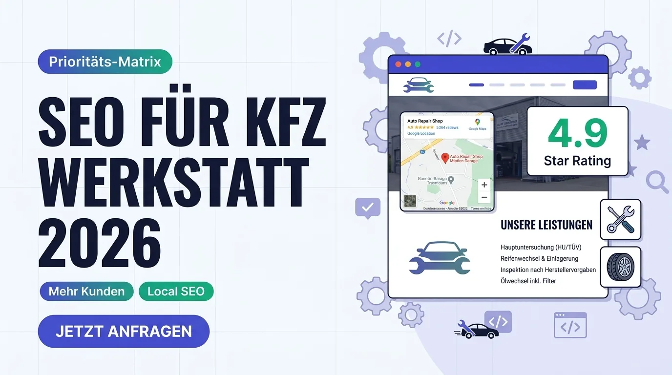 SEO f&uuml;r KFZ-Werkst&auml;tten M&uuml;nchen: mehr Kunden &uuml;ber Google