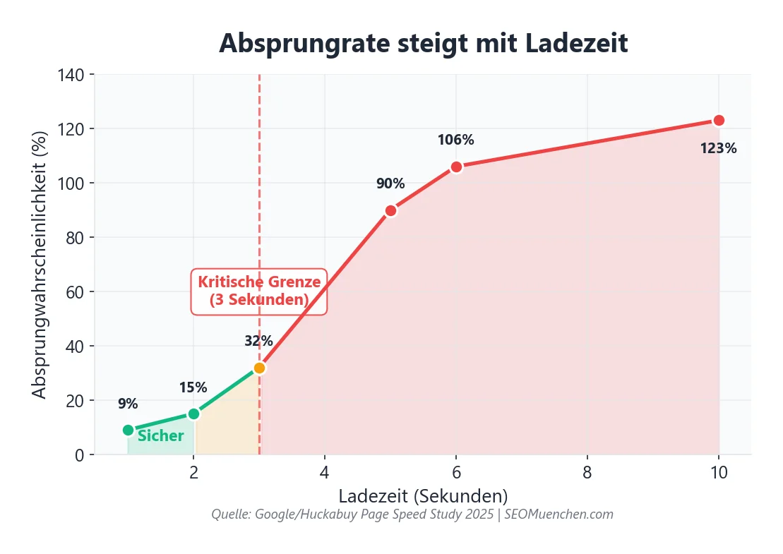 Absprungrate steigt mit Ladezeit: Ab 3 Sekunden kritisch